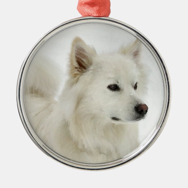 American Eskimo Dog Art Metal Ornament (Front)