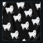 American Eskimo Dog Breed Pattern Bandana<br><div class="desc">Fan of the eskie,  or American Eskimo dog breed? This all-over-print pattern will have your friends barking with envy!</div>