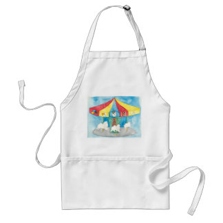 American Eskimo Dog Carousel Adult Apron