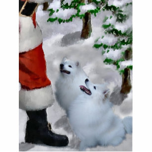American Eskimo Dog Christmas Cutout
