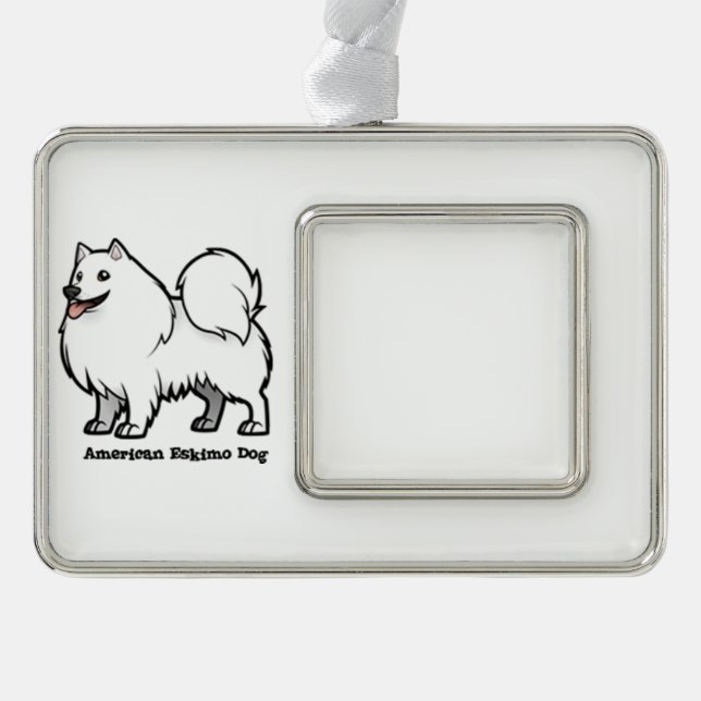 American Eskimo Dog Christmas Ornament (Front)