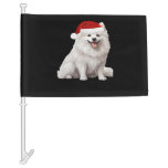 American Eskimo Dog Christmas Tree Dog Puppy Water Car Flag