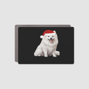 American Eskimo Dog Christmas Tree Dog Puppy Water Car Magnet