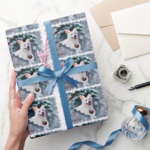 American Eskimo Dog Christmas Wrapping Paper