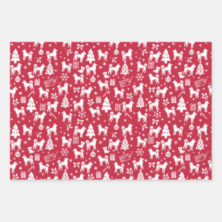 American Eskimo Dog Christmas Wrapping Paper Sheets