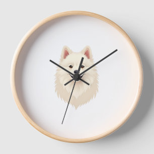 American Eskimo Dog Clock