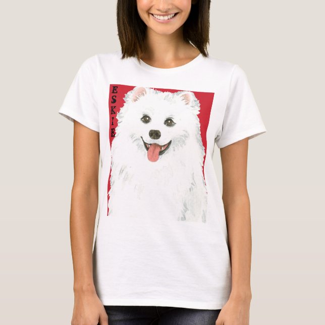 American Eskimo Dog Color Block T-Shirt (Front)