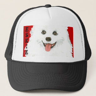 American Eskimo Dog Color Block Trucker Hat