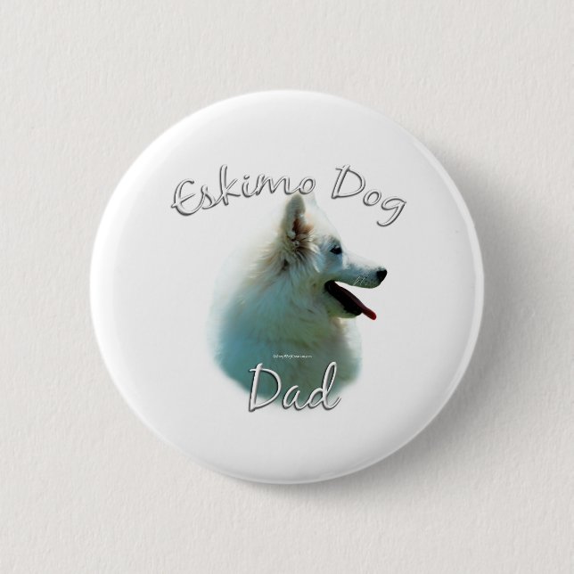 American Eskimo Dog Dad 2 Button (Front)