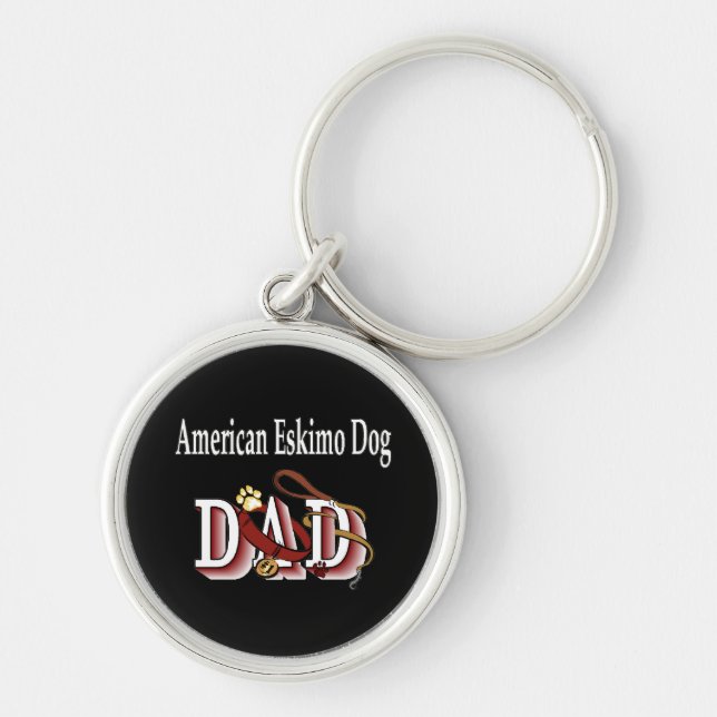 American Eskimo Dog DAD Keychain (Front)