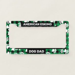 American Eskimo Dog Dad License Plate Frame