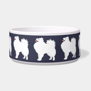 American Eskimo Dog Dog Breed Silhouette Bowl