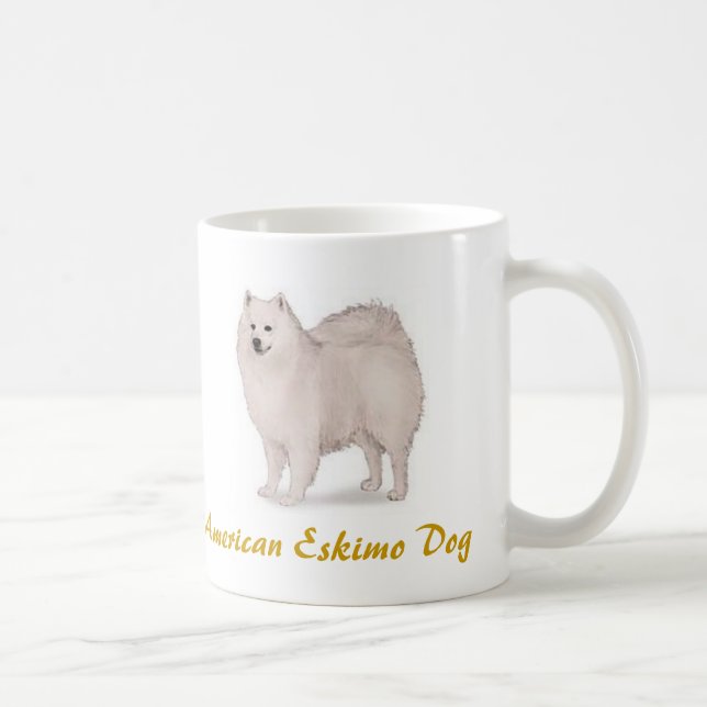 American Eskimo Dog, Dog Log Lover Galore! Coffee Mug (Right)