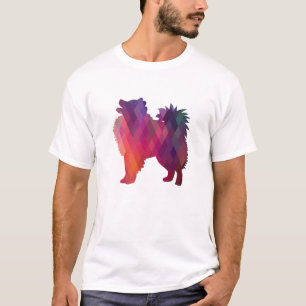 American Eskimo Dog Geo Silhouette Purple T-Shirt