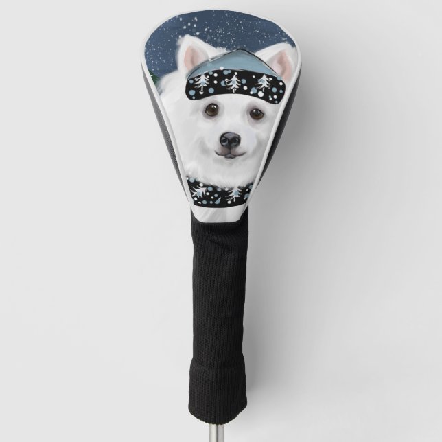 American Eskimo Dog  Golf Head Cover (Front)