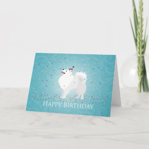 American Eskimo Dog Happy Birthday Design Card