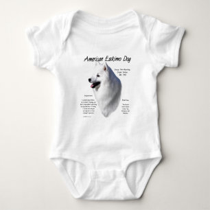 American Eskimo Dog History; All About Eskies Baby Bodysuit