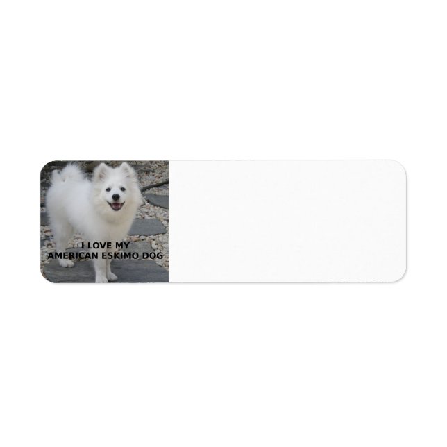 American_Eskimo_Dog_love w pic Label (Front)