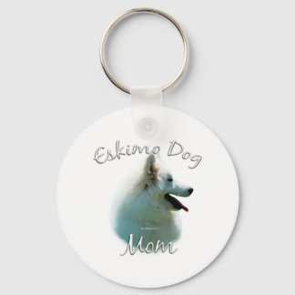 American Eskimo Dog Mom 2 Keychain