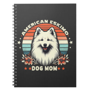 American Eskimo Dog Mom in Vintage Serenity Notebook