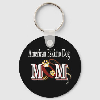American Eskimo Dog MOM Keychain