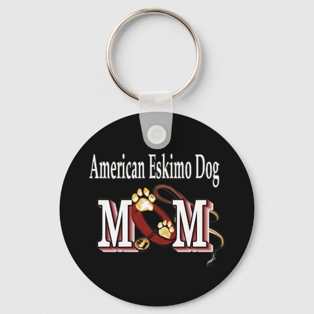 American Eskimo Dog MOM Keychain (Front)