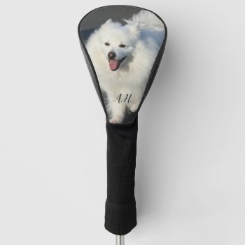 American Eskimo Dog Monogrammed Golf Head Cover by ritmoboxer at Zazzle
