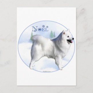 American Eskimo Dog Noel Holiday Postcard
