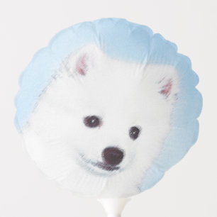 American Eskimo Dog Painting - Original Dog Art Balloon