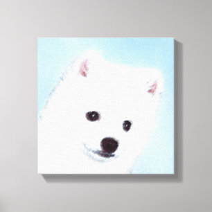 American Eskimo Dog Painting - Original Dog Art Canvas Print