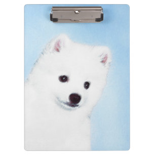 American Eskimo Dog Painting - Original Dog Art Clipboard