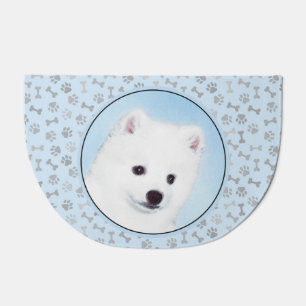 American Eskimo Dog Painting - Original Dog Art Doormat