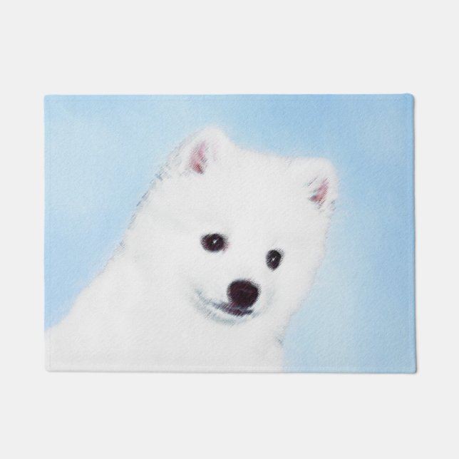 American Eskimo Dog Painting - Original Dog Art Doormat (Front)