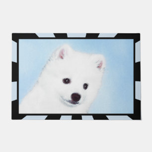 American Eskimo Dog Painting - Original Dog Art Doormat