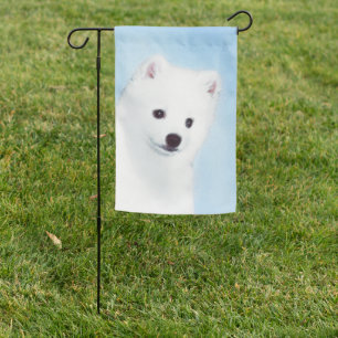 American Eskimo Dog Painting - Original Dog Art Garden Flag