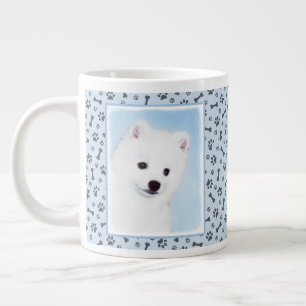 American Eskimo Dog Painting - Original Dog Art Giant Coffee Mug