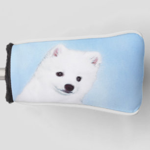 American Eskimo Dog Painting - Original Dog Art Golf Head Cover