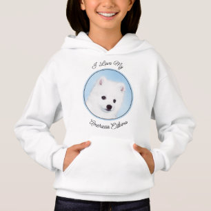American Eskimo Dog Painting - Original Dog Art Hoodie