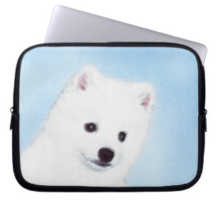American Eskimo Dog Painting - Original Dog Art Laptop Sleeve