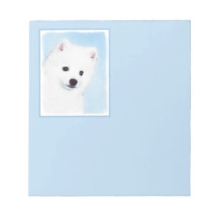 American Eskimo Dog Painting - Original Dog Art Notepad