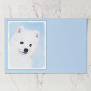 American Eskimo Dog Painting - Original Dog Art Paper Pad