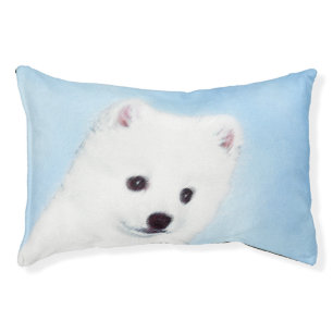 American Eskimo Dog Painting - Original Dog Art Pet Bed
