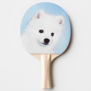 American Eskimo Dog Painting - Original Dog Art Ping Pong Paddle