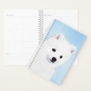 American Eskimo Dog Painting - Original Dog Art Planner
