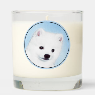 American Eskimo Dog Painting - Original Dog Art Scented Candle
