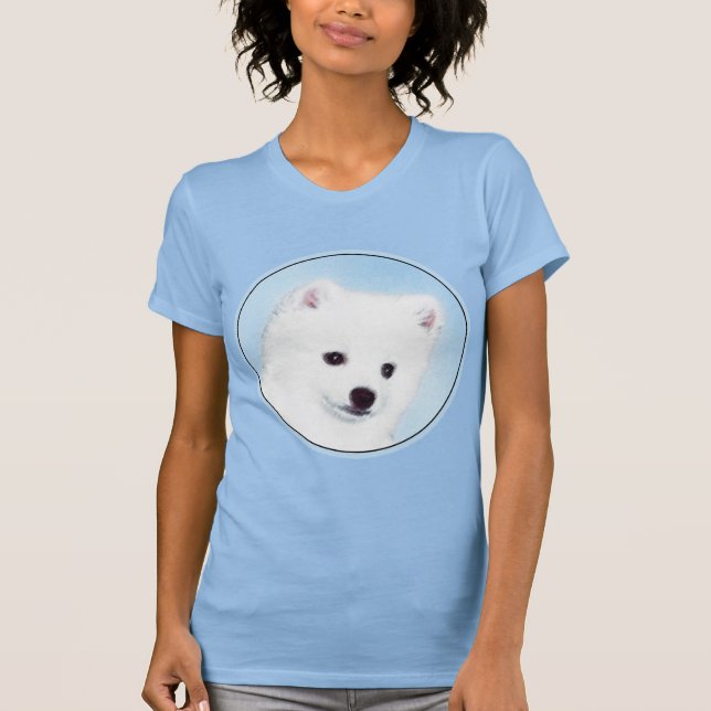 American Eskimo Dog Painting - Original Dog Art T-Shirt (Front)