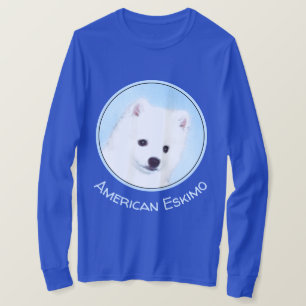 American Eskimo Dog Painting - Original Dog Art T-Shirt