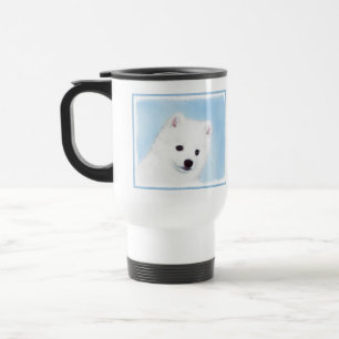 American Eskimo Dog Painting - Original Dog Art Travel Mug