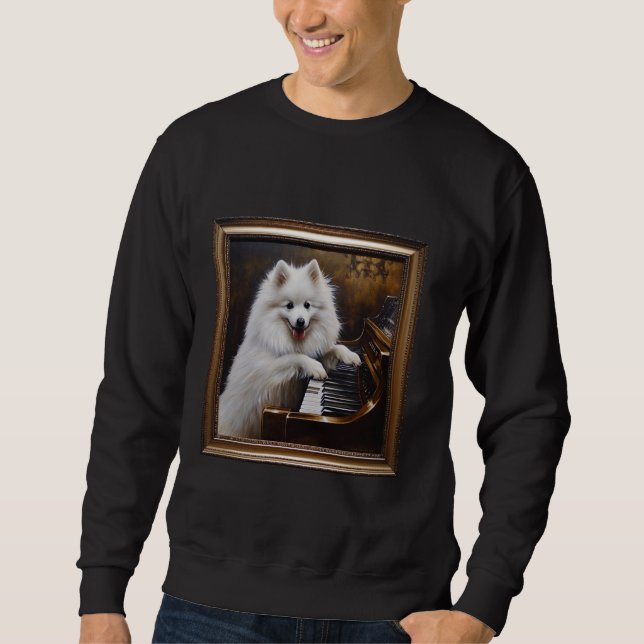 American Eskimo Dog Piano Dog  1 Sweatshirt (Front)