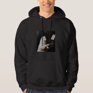 American Eskimo Dog Piano Dog Hoodie